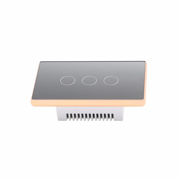 Black 600W Tuya Smart Switch Tempered Glass Light Switch 86x86