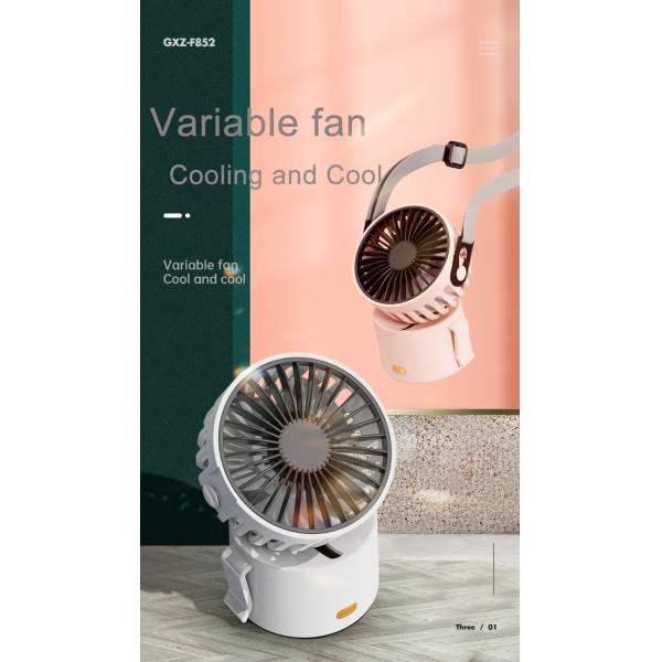 5 Vane Portable USB Fan Rechargeable Air Cooler 1000mah Battery Hand Free Fan