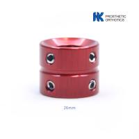 Adaptador de cabeça dupla de alumínio para próteses pediátricas comprimento 26 mm