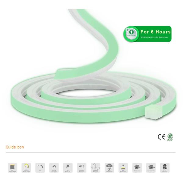 Материал кремния неонового света DC12V/24V 10x10mm СИД освещения безопасности водоустойчивый привел неоновое свето