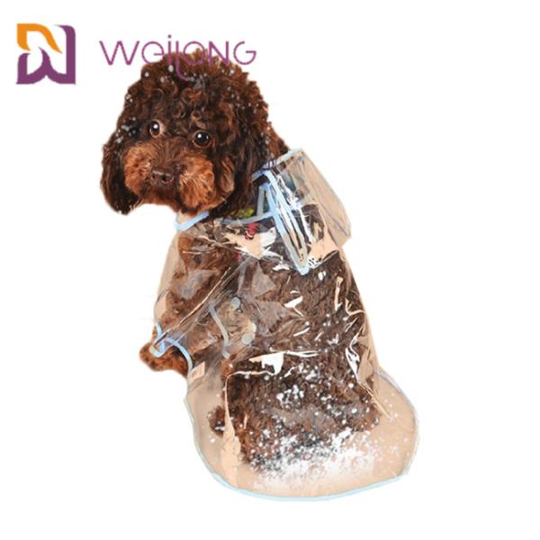 PVC Transparent Pet Raincoat Spring Summer Light Clear Dog Raincoat