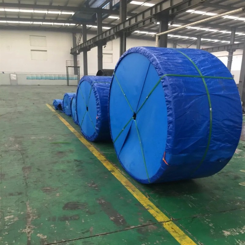 DIN Standard Nylon Canvas Rubber Conveyor Belt Customized Width for Cement Plant