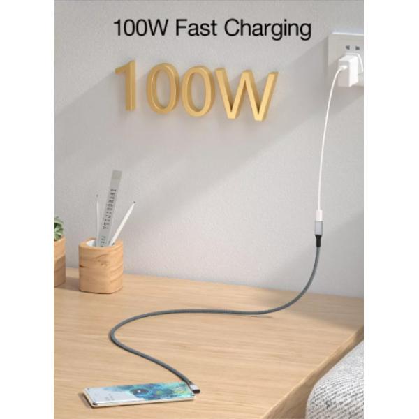 тип мужчина удлинительного кабеля 100W USB 40Gbps 4 5.5mm c к женщине
