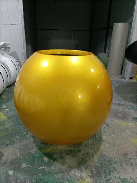 Caixa de plantação de fibra de vidro de forma redonda com acabamento fosco ou brilhante