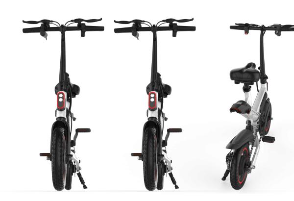 36V 10AH Smart Folding Electric Bike 12 Inch Wheels  Short Charging Time