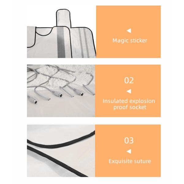 600 Вт портативный спа для похудения и детоксикации Углеродные волокна нагрев пу похудение 3 зоны Дальнее инфракрасное одеяло сауны