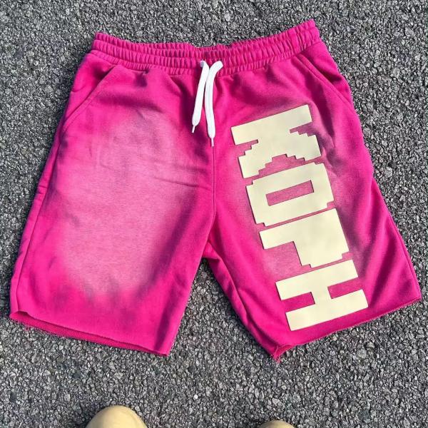 Fechamento de cordas personalizadas de algodão Francês Terry Sun Fading High Waist Shorts para Homens