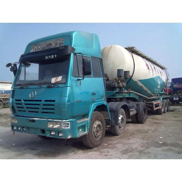 Three Axles 30cbm Bulk Cement Truck With Diesel Engine , Semi Trailer Trucks