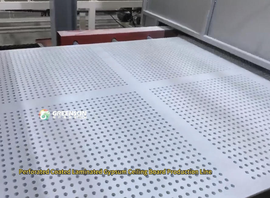 Automatic Plasterboard Spray Coating Line For Perforated Gypsum Ceiling Tile Water-based Paint Finishing