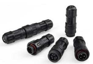 High Current Waterproof Plug Connector , 3 Pin Plastic Circular Connectors Gold Plated