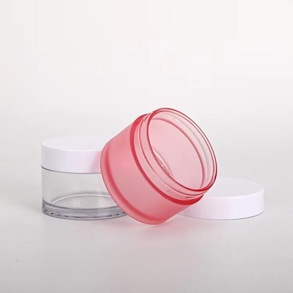 Lightweight Double Wall Cream Jar Plastic Cosmetic Cream Containers