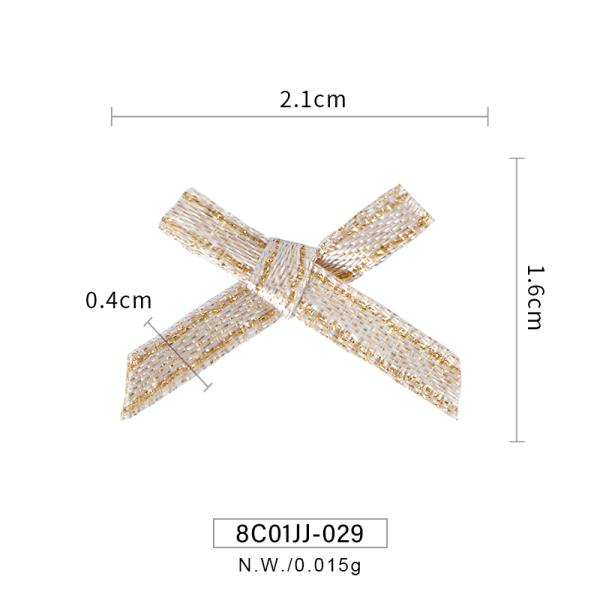 MSD Ribbon Handmade 2.1cm Small GlitterTwist Tie Bows For Candy Package Gift Bag Decoration