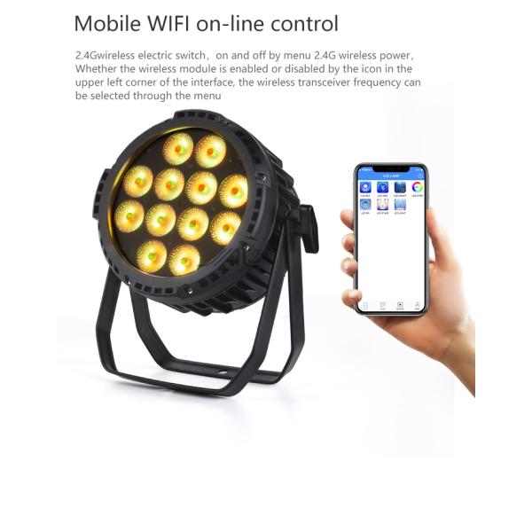 12PCS RGBWA + CRI 85 режима контроля УЛЬТРАФИОЛЕТОВОГО плоского света равенства СИД батареи ядровый активный