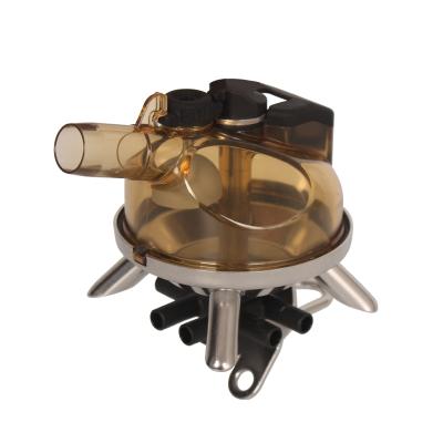 300cc PC Milk Claw With Shut-off Valve And SS Claw Base Liner Outlet Dia 13.5mm Claw Cap PC Durable