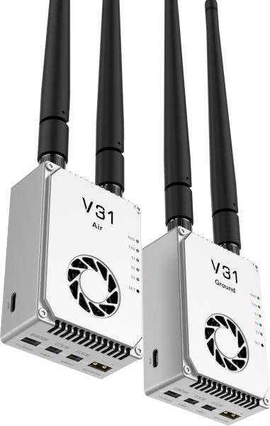 V31 Digital Video Transceiver Compatible with All Network Protocols for UAV Radio Link with 30km transmission range