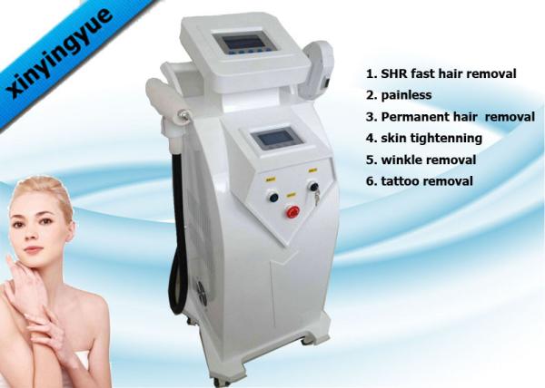 Professional SHR Bipolar RF Radio Frequency Skin Tightening Machine / Yag Laser Machine
