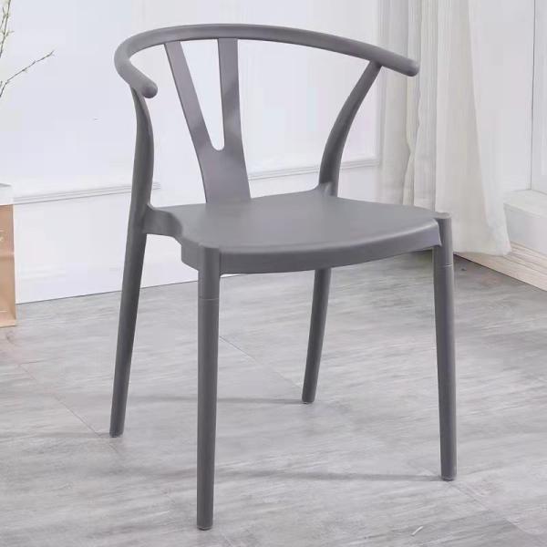Restaurants Coloured Plastic Dining Chairs Steel Frame