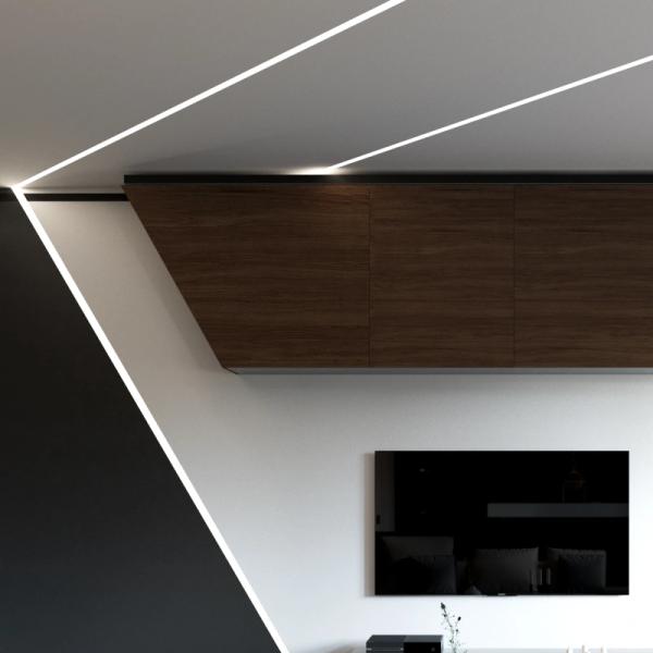 Led aluminum channel with PC diffuser fot Recessed linear lighting