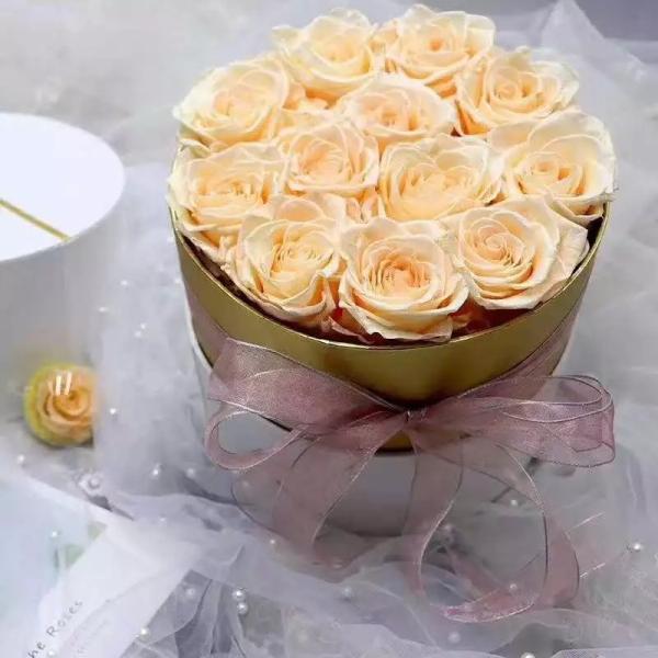 bulk stock natural fresh preserved roses packing in gift box for free shipping