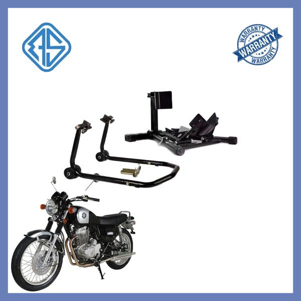 Steel Tube Motorcycle Wheel Lift Stands Trailer Paddock Rubber Mat