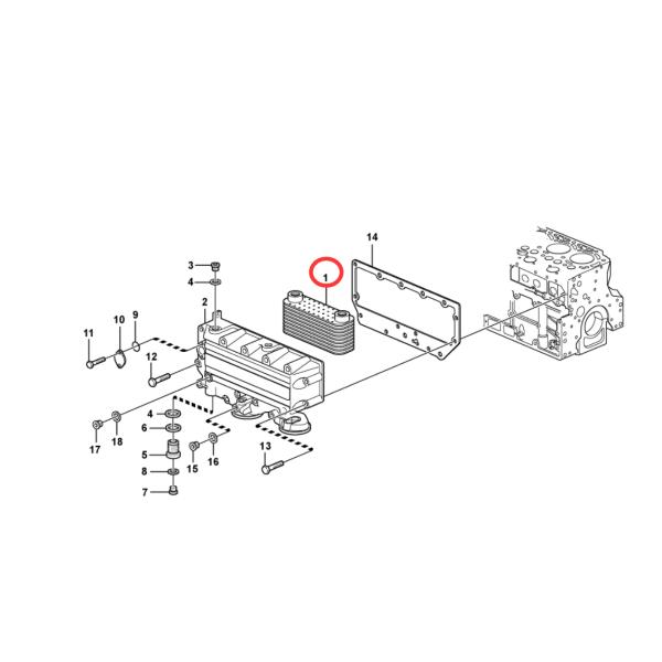 Ядр VOE20715681 Volvo D7D D7E двигателя маслянного охладителя EC240C запасных частей экскаватора EC240B гидравлическое
