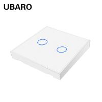 2gang Paste Switch 86*86*12mm Smart Home RF 433.92MHZ Commutateur à distance avec une distance de transmission de 3 à 50 pieds
