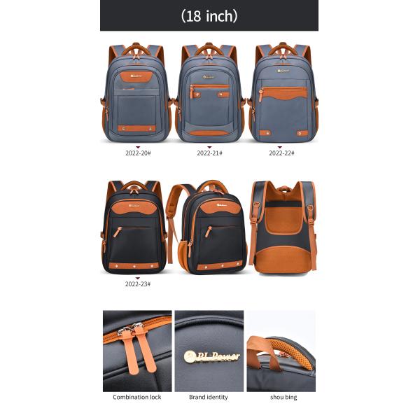 ODM Nylon Mens Leather Business Backpack Unisex Laptop Casual Backpack