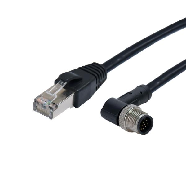 промышленный кабель соединителя RJ45 локальных сетей 1.5A к женщине a прессформы M12 кодируя соединитель