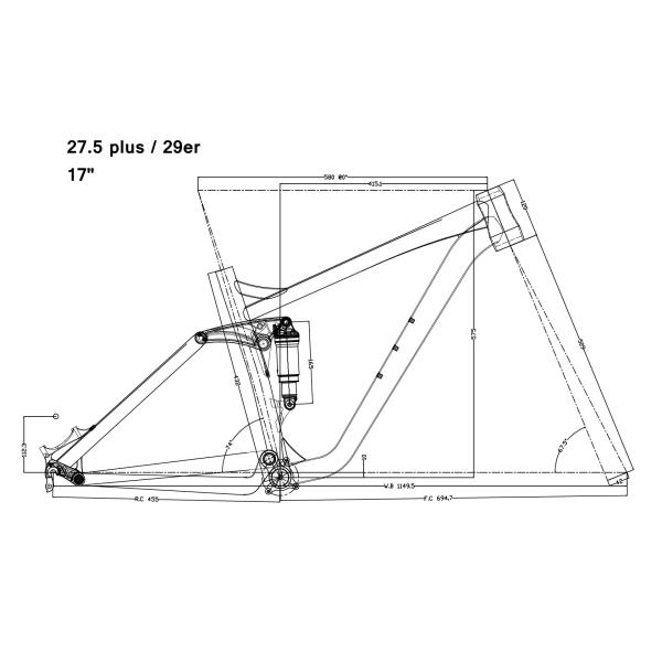 рамка велосипеда сплава 27.5er