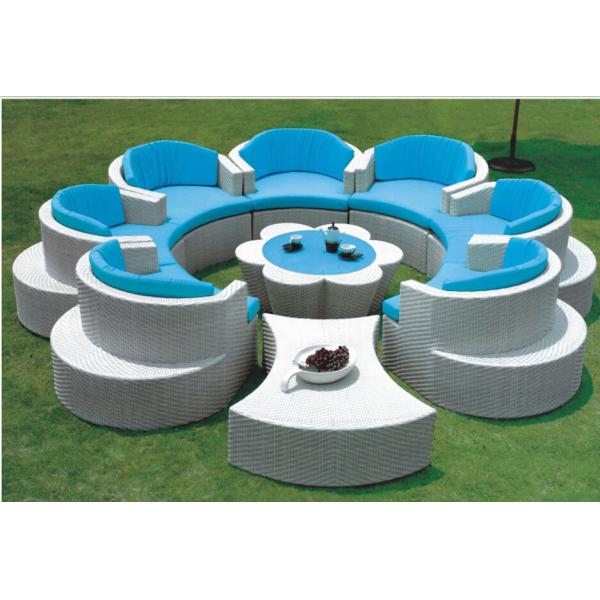 9pcs rattan chairs round sofa set outdoor garden furniture --9210