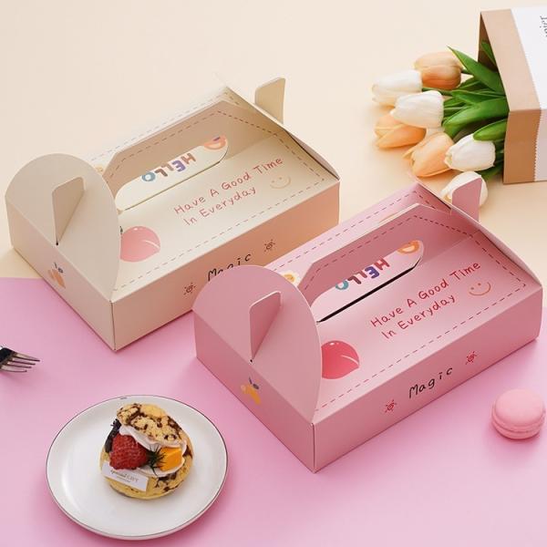 Dessert Packaging Box Cardboard Portable Packaging Box Biscuit Cake Packaging Box