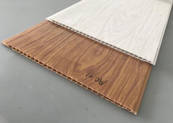 High Glossy Printing PVC Wood Panels For Hotel Lobby Ceiling Wall Cladding Decoration