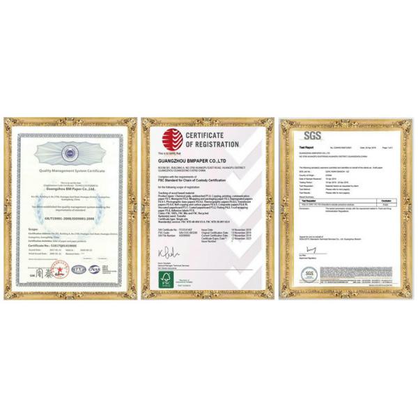 FDA Certified Food Grade Uncoated White Kraft Paper Sheets For Food Packaging