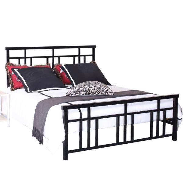 Metal Bed Frame Single Home Furniture Bed with Certifications ISO9001 / ISO14001