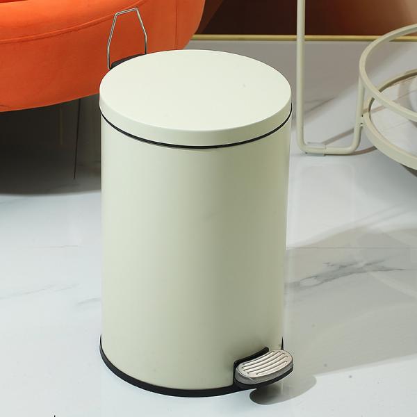 Steel and Pp Pedal Trash Can Bathroom Bin With Toilet Brush for Kitchen Recycling Storage for Household Items