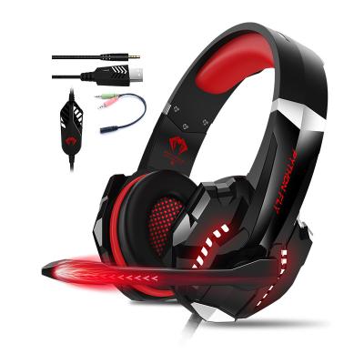 Dynamic Vocalism Principle PC Gaming Headphones Wired With Soft Mic LED Light OEM