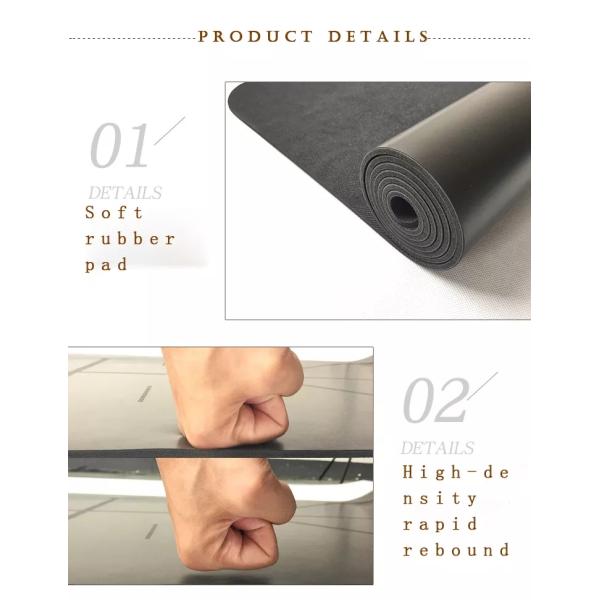 Resistencia amistosa los 68*183cm de la estera de la yoga de Eco del caucho natural de la PU de 5m m alta