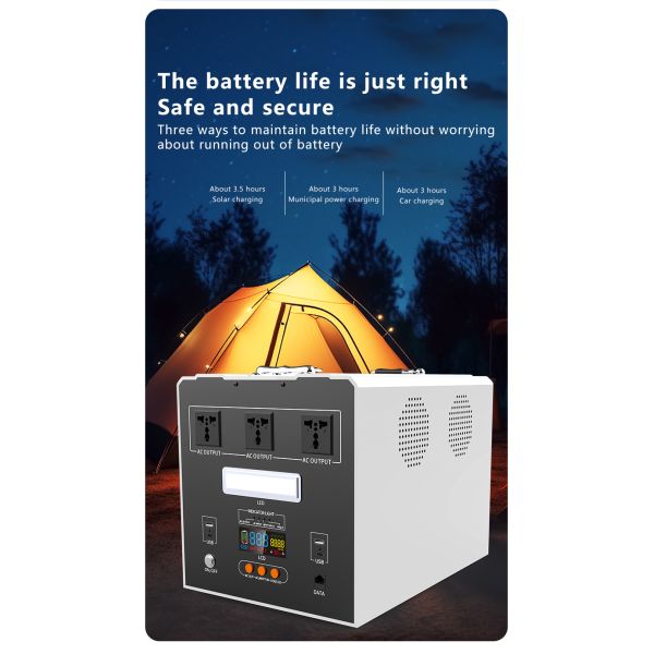 2500W Portable Battery Powered Generator Off Grid For Outdoor Camping