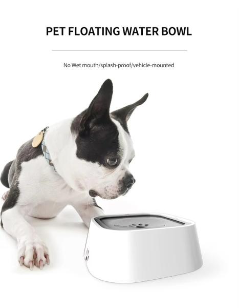 PP Dog Drinking Water Bowl 2.4L Slow Drinking Dog Bowl Splash Proof