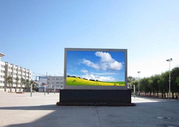 P4 Commercial Led Display Screen Single Pillar Type IP65 Outdoor Video Wall