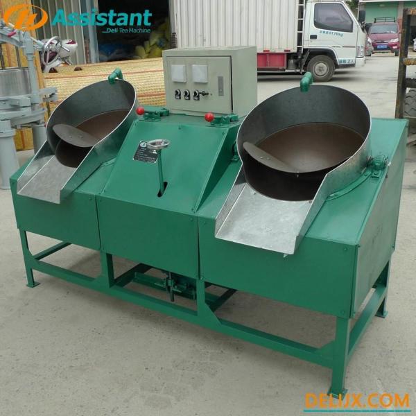 Double Pot Tea Roasting Machine with 50cm Wok Diameter and 0.75kw Power