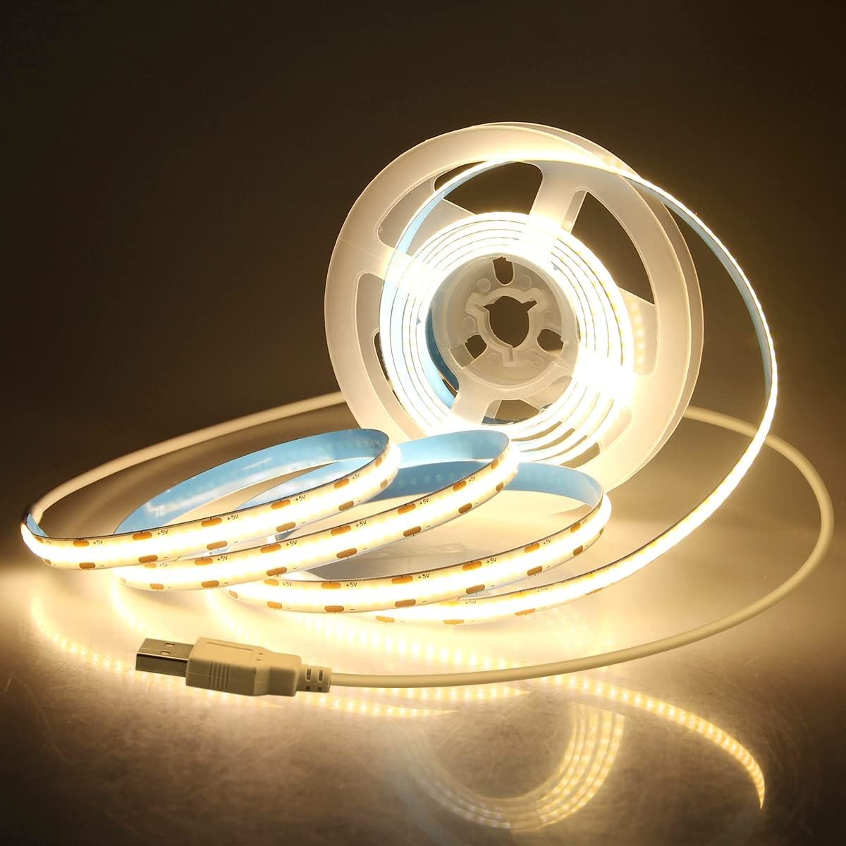 Ra 90 CCT LED Cob Strip Lights Серия 32.8FT Снижаемые 7.5W 8mm 10mm 840 светодиоды