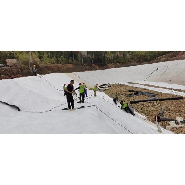 Composite Geomembrane: Reinforced Protection with Geotextile Backing