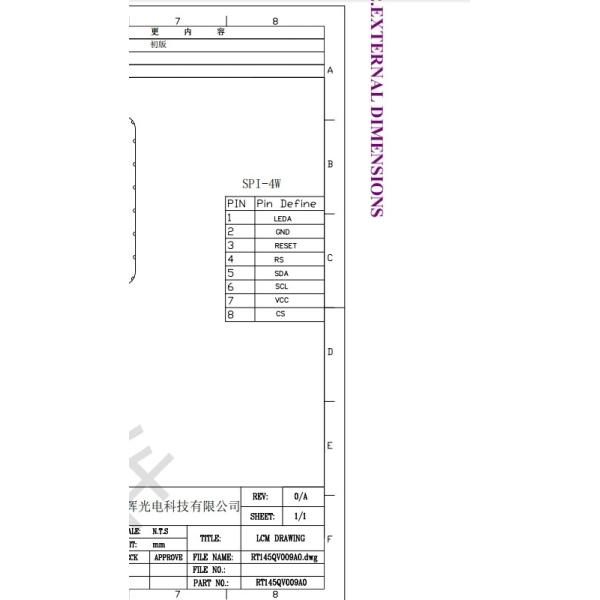 1.45 дюймовый IPS TFT дисплей LCD Дисплей 172*320 Разрешение SPI Интерфейс TFT LCD дисплей