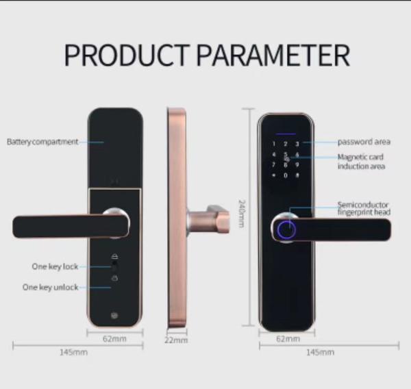 Virtual Password Fingerprint Door Lock Keyless Bluetooth Wifi Biometric Digital For Business