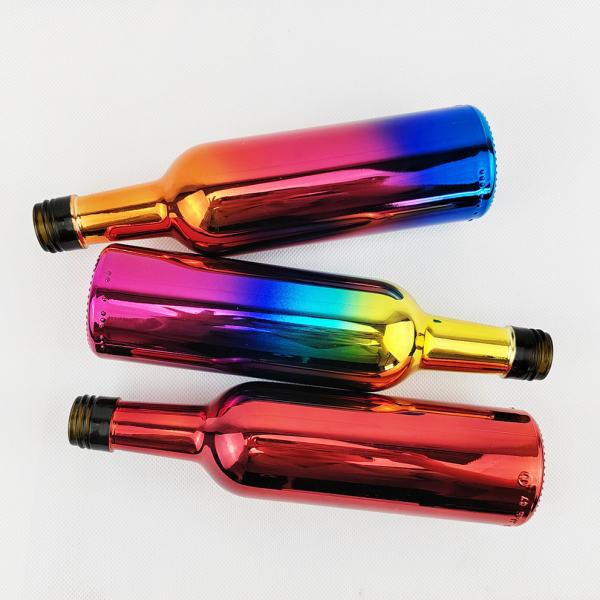 Collar Material Glass Bottle for Champagne 200ml 375ml 500ml 750ml Colorful Free Sample