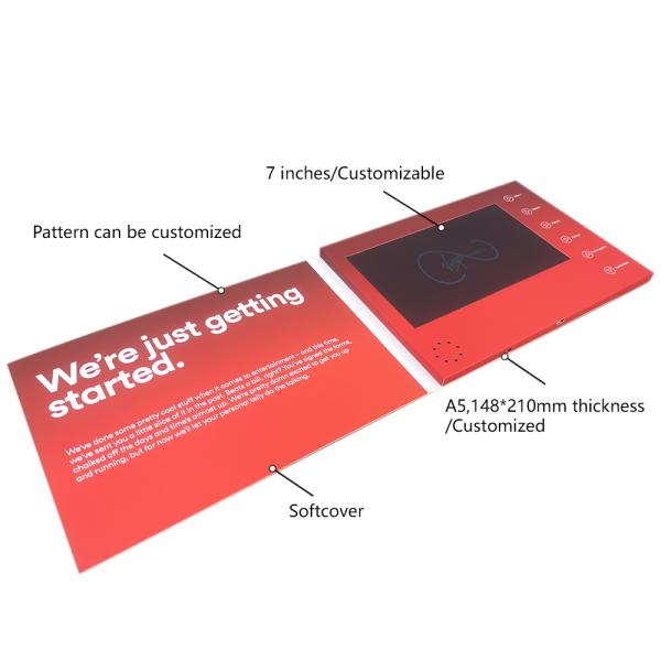 ODM карты брошюры USB HD LCD видео- для сертификата CE ROHS продвижения маркетинга