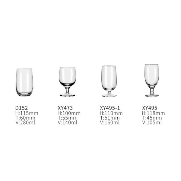 120ml/4oz Short Stemmed Airline Glass Real Gold Printing Logo For Flight Use