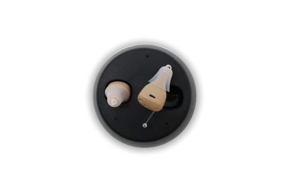 Wireless Charging Blue Hearing Aids
