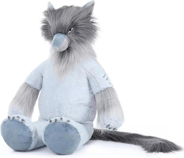 Halloween Gift MorisMos Gray Humanoid Wolf Plush Toy Mythical Creature Collector's Edition Premium Cuddle Companion